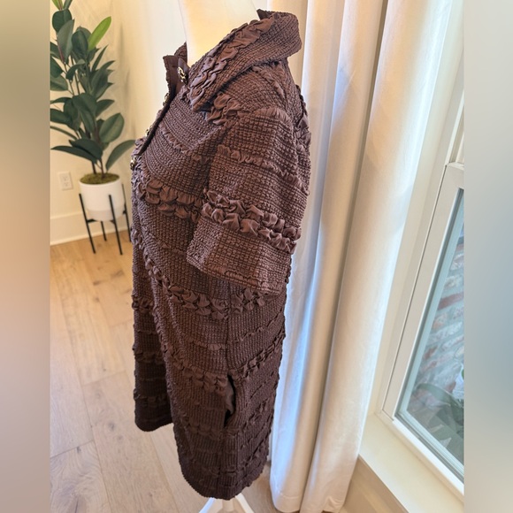English Factory Brown Textured Mini Dress size Small - Picture 4 of 8